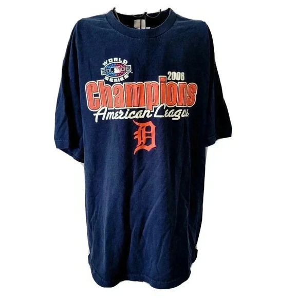 Detroit Tigers TShirt XL 2006 American League Champions World Series Baseball - Picture 1 of 3